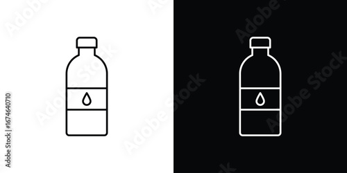 Water bottle icon logo. symbol vector set.