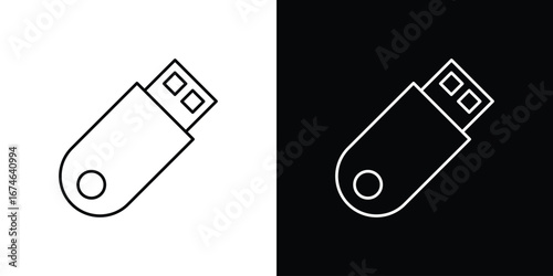 USB pendrive icon logo. symbol vector set.