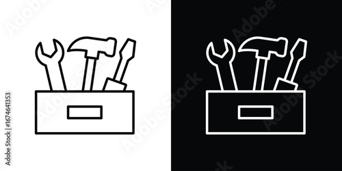 Toolbox icon logo. symbol vector set.
