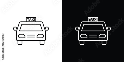 Taxi icon logo. symbol vector set.