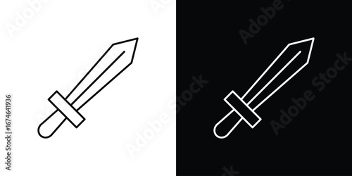Sword icon logo. symbol vector set.