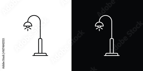 Street light icon logo. symbol vector set.