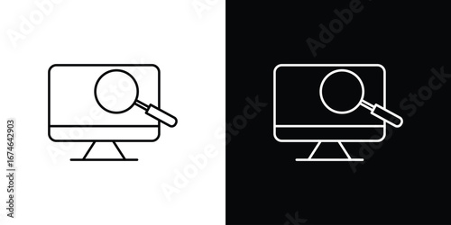 Search online icon logo. symbol vector set.