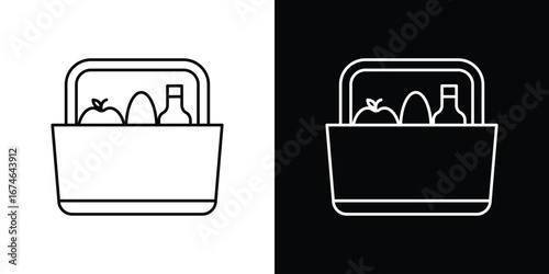 Picnic icon logo. symbol vector set.