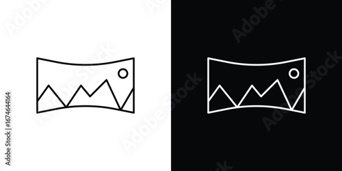 Panoramic icon logo. symbol vector set.