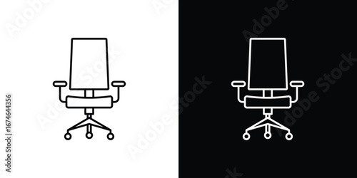 Office chair icon logo. symbol vector set.