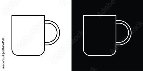 Mug icon logo. symbol vector set.