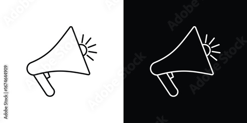 Megaphone icon logo. symbol vector set.