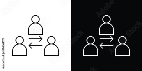 Mediator icon logo. symbol vector set.