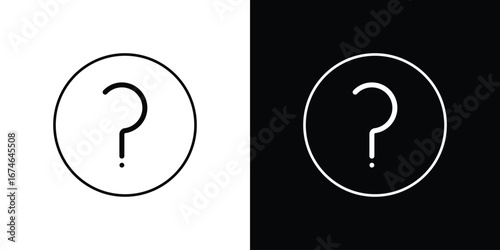 Interrogation icon logo. symbol vector set.