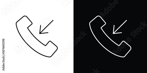 Incoming Call icon logo. symbol vector set.