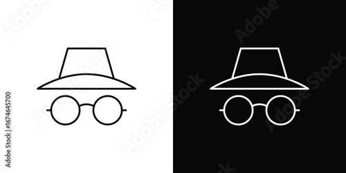 Incognito icon logo. symbol vector set.