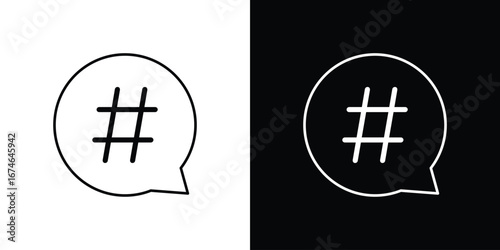 Hashtag icon logo. symbol vector set.