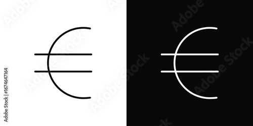 Euro icon logo. symbol vector set.
