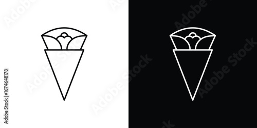 Crepe icon logo. symbol vector set.