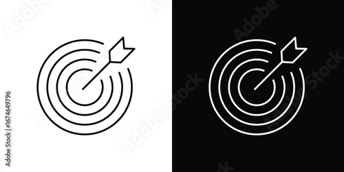Bullseye icon logo. symbol vector set.