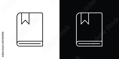 Book bookmark icon logo. symbol vector set.