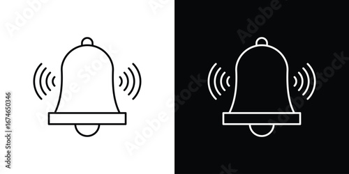 Bell ring icon logo. symbol vector set.