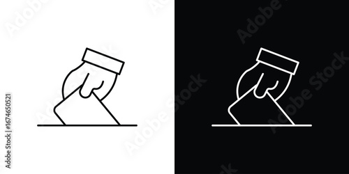 Ballot icon logo. symbol vector set.