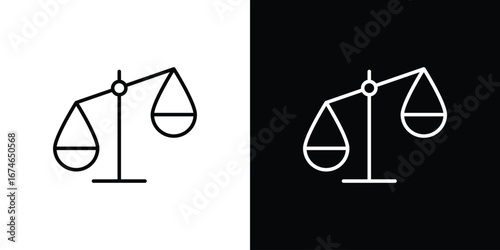 Balance scale icon logo. symbol vector set.