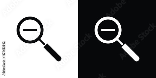 Zoom out icon. filled flat sign for mobile concept and web