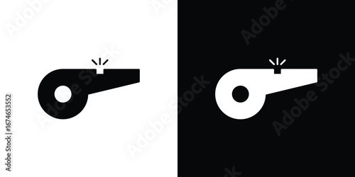 Whistle icon. filled flat sign for mobile concept and web