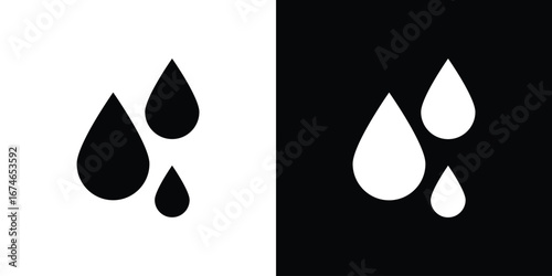 Water drop icon. filled flat sign for mobile concept and web