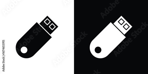 USB pendrive icon. filled flat sign for mobile concept and web