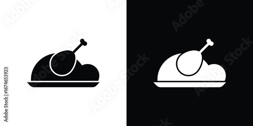 Turkey icon. filled flat sign for mobile concept and web