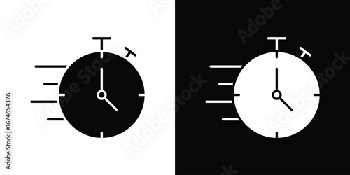 Time fast icon. filled flat sign for mobile concept and web