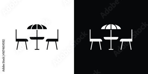 Terrace icon. filled flat sign for mobile concept and web