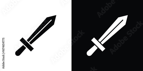 Sword icon. filled flat sign for mobile concept and web