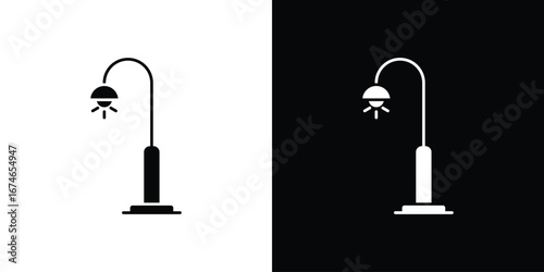 Street light icon. filled flat sign for mobile concept and web