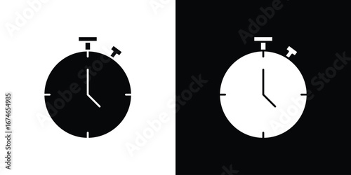 Stopwatch icon. filled flat sign for mobile concept and web