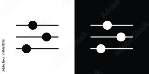 Settings sliders icon. filled flat sign for mobile concept and web
