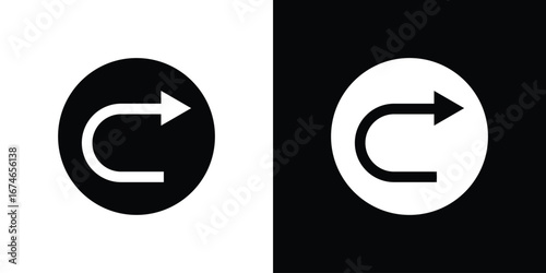 Redo icon. filled flat sign for mobile concept and web