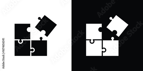 Puzzle icon. filled flat sign for mobile concept and web