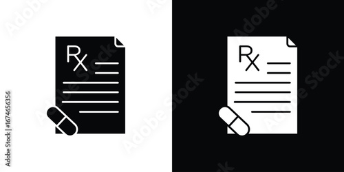 RX icon. filled flat sign for mobile concept and web