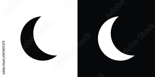 Moon icon. filled flat sign for mobile concept and web