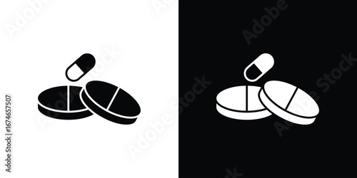 Medicine icon. filled flat sign for mobile concept and web