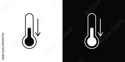 Low Temperature icon. filled flat sign for mobile concept and web