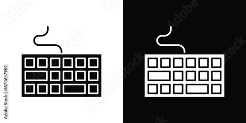 Keyboard icon. filled flat sign for mobile concept and web