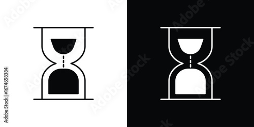 Hourglass end icon. filled flat sign for mobile concept and web