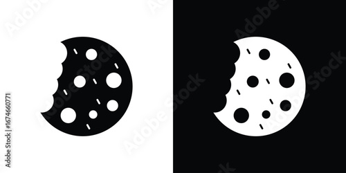 Cookie icon. filled flat sign for mobile concept and web