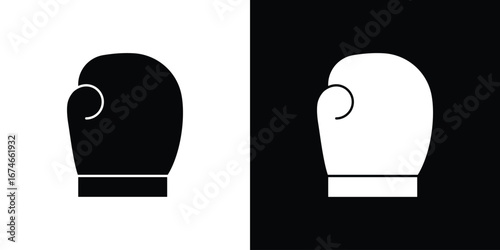 Boxing glove icon. filled flat sign for mobile concept and web