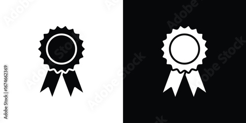 Badge icon. filled flat sign for mobile concept and web