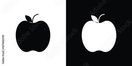 Apple icon. filled flat sign for mobile concept and web