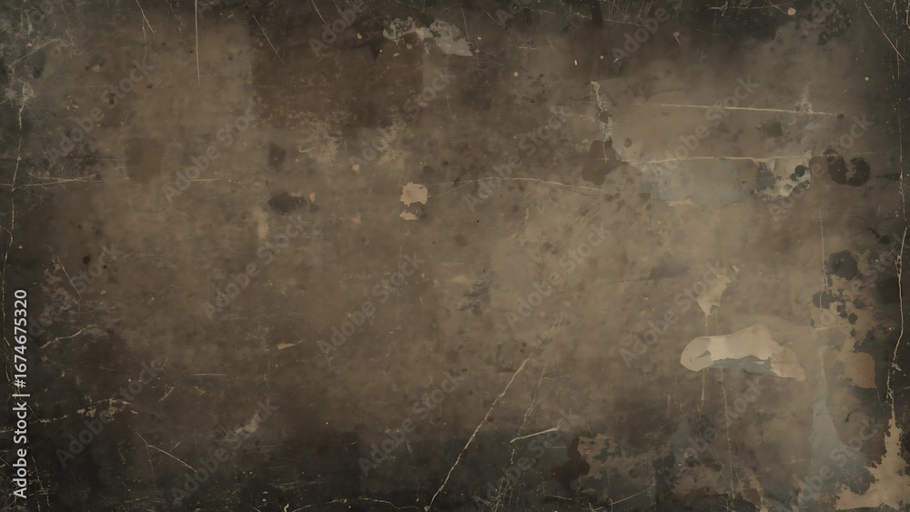 Fototapeta premium Dark Grungy Texture with Scratches, Stains, and Aged Paper Effect