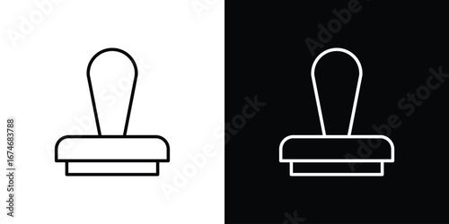 Stamp icon. Isolated Line Icon.