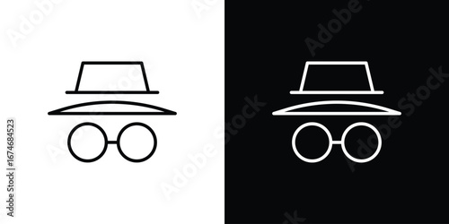 Incognito icon. Isolated Line Icon.